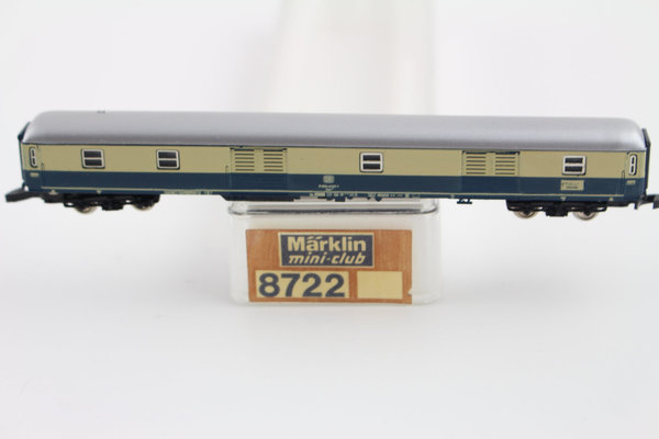 8722 Schnellzug Gepäckwagen blau / beige Märklin mini-club Spur Z OVP +Top+
