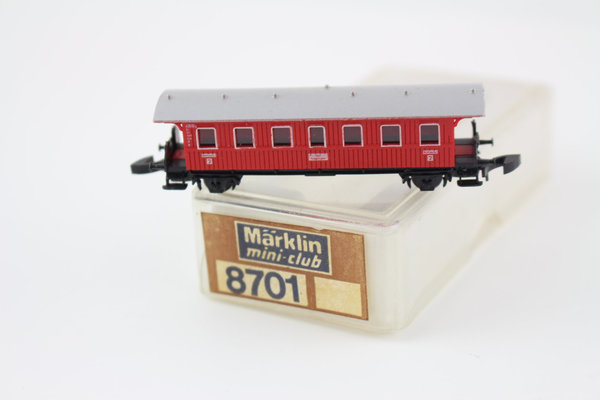 8701 Personenwagen Länderbahnwagen 2. Klasse rot P Märklin Spur Z OVP +Top+