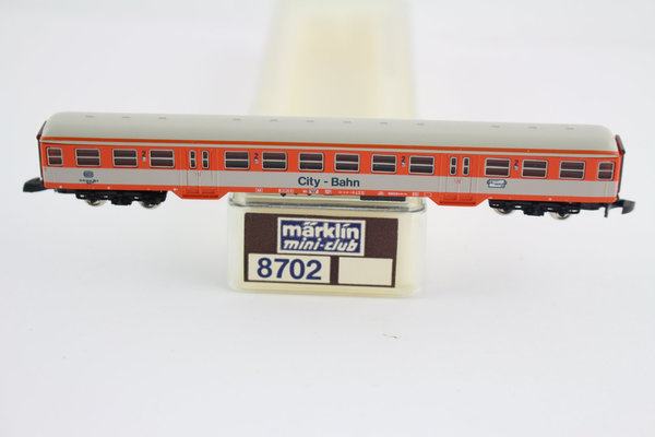 8702 City Bahn DB Nahverkehrswagen 2.Klasse Märklin mini club Spur Z OVP +Top+