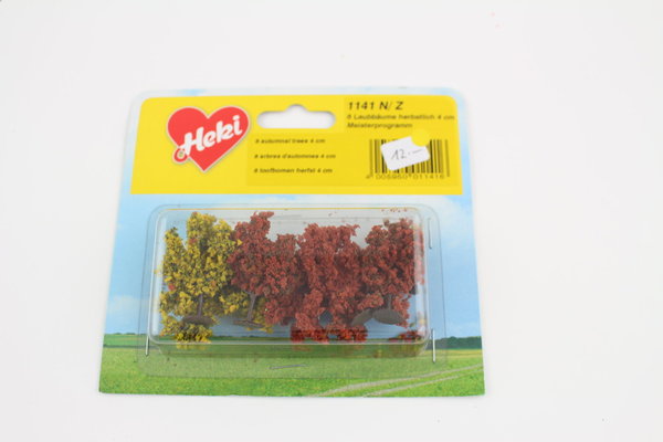 Heki 1141 Bäume Laubbäume Herbstlich 8 Stück für Spur Z oder N +Neu+