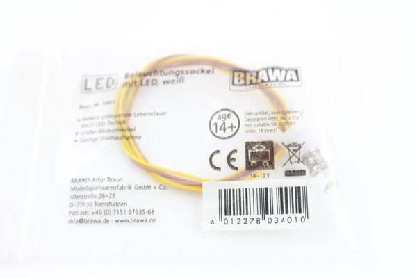 Brawa 3401 Beleuchtungssockel mit LED für Häuser Spur Z +Neu+