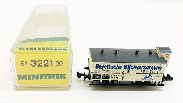 3221 Kühlwagen "Bayerische Milchversorgung" Minitrix Spur N OVP TOP